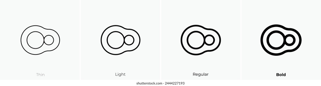 icono de carcinoma basocelular. Diseño de estilo fino, ligero, regular y audaz aislado sobre fondo blanco