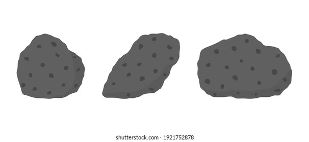 Basalt hand specimen. Mafic extrusive igneous rock