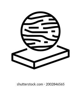 Basalt Mineral Wool Line Icon Vector. Basalt Mineral Wool Sign. Isolated Contour Symbol Black Illustration