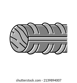basalt rebar color icon vector. basalt rebar sign. isolated symbol illustration