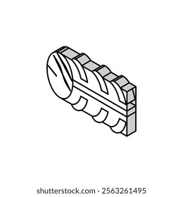 basalt rebar isometric icon vector. basalt rebar sign. isolated symbol illustration