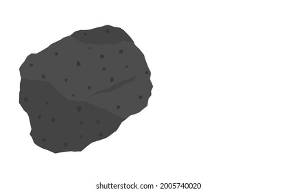 Basalt rock hand specimen vector. Extrusive igneous rock