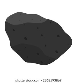 Basalt rock specimen. Extrusive igneous rock. Stone sample.