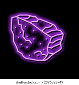 basalt stone rock neon light sign vector. basalt stone rock illustration