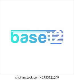 Vector de logotipo base 12, plantilla de logotipo Colorful Modern.