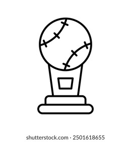 Icono de premio de bola base con fondo blanco Vector Ilustración de stock