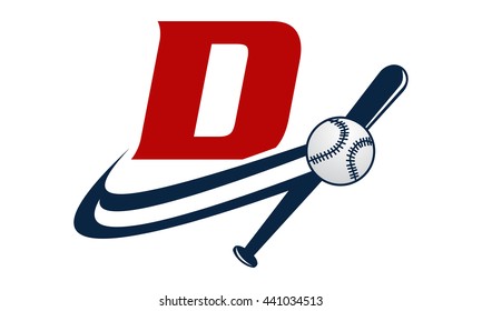 Base Ball Letter D