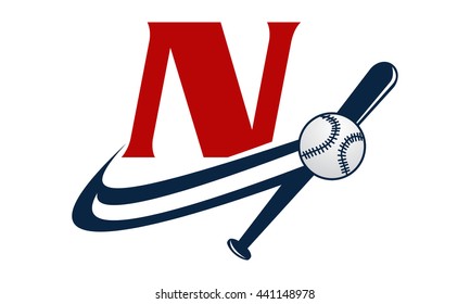 Base Ball Letter N