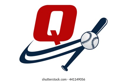 Base Ball Letter Q