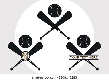 Base Ball SVG Monogram Printable Vector Design