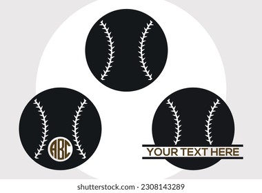 Base Ball SVG Monogram Printable Vector Design