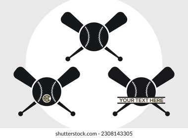 Diseño de vectores impresos de monograma SVG Ball Base