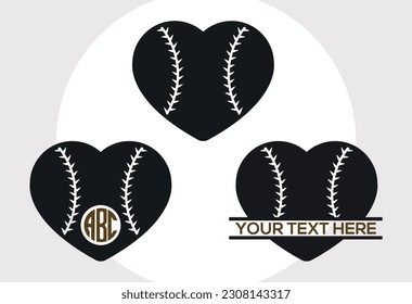 Base Ball SVG Monogram Printable Vector Design