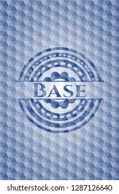 Base blue polygonal emblem.