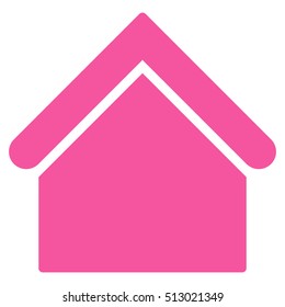 Base Building vector icon. Flat pink symbol. Pictogram is isolated on a white background. Designed for web and software interfaces.