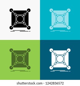 Base, center, connection, data, hub Icon Over Various Background. glyph style design, designed for web and app. Eps 10 vector illustration