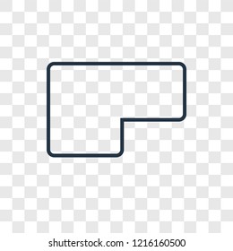 Base concept vector linear icon isolated on transparent background, Base concept transparency concept in outline style