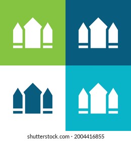 Base Flat four color minimal icon set