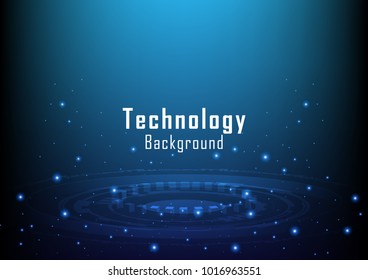 Base frame and flare set with technology abstract and innovation concept, Vector illustration background.