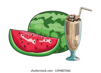 Base Fresh fruit nutrition healthy hand drawn