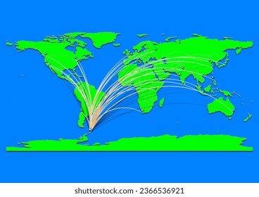 Base General Bernardo O'Higgins Riquelme, Antarctica map - Concept map for Base General Bernardo O'Higgins Riquelme, Antarctica on World map. Suitable for export concepts.