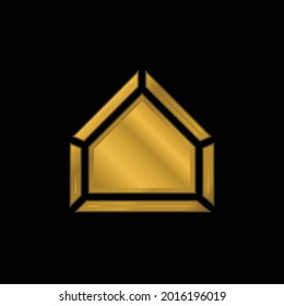 Base gold plated metalic icon or logo vector