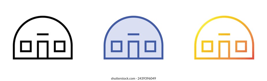 base icon. Linear, Blue Fill and Gradient Style Design Isolated On White Background