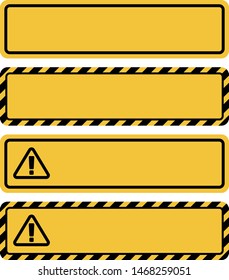 Base image for warning signs. There is a place to write letters. vector illustration
