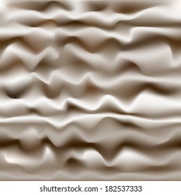 Base imitates crumpled paper or fabric in shades of brown
