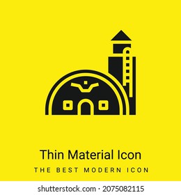 Icono de material amarillo brillante mínimo