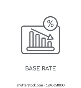 Base rate linear icon. Modern outline Base rate logo concept on white background from business collection. Suitable for use on web apps, mobile apps and print media.