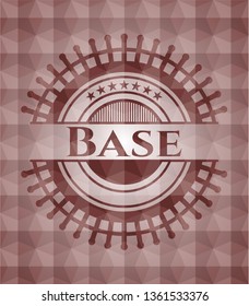 Base red geometric pattern emblem. Seamless.