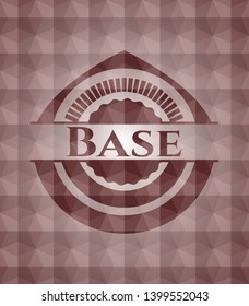 Base red seamless geometric emblem.