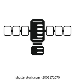 Base space station icon simple vector. Galaxy planet spaceship. Colony ship
