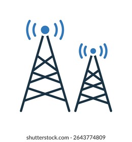 Ilustração de vetor misto do ícone da estação base