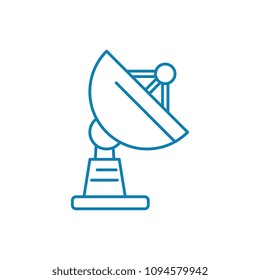 Base Station Linear Icon Concept. Base Station Line Vector Sign, Symbol, Illustration.