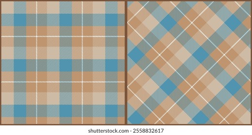 Base tone plaid seamless pattern vector. Background graphic tartan fashion design use for print, texture, cloth, fabric, flannel.	