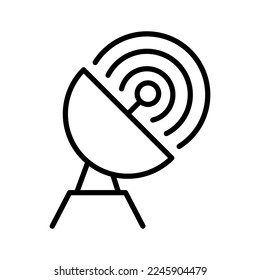 Base transceiver station line icon vector design, editable stroke line icon