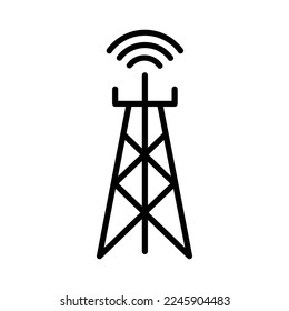 Base transceiver station line icon vector design, editable stroke line icon