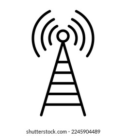 Base transceiver station line icon vector design, editable stroke line icon