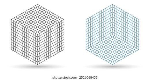 Base doze blocos para crianças pré-escola. Ilustração do vetor de valor de inserção de base 12 do cubo.