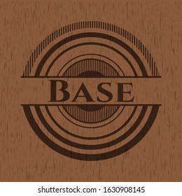 Base wood emblem. Retro. Vector Illustration.
