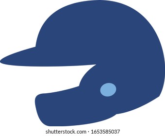 baseball 1 helmet vector illust