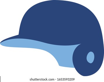baseball 1 helmet vector illust