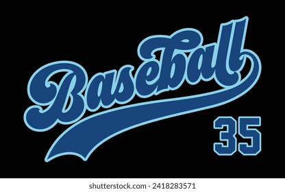 Baseball 25 text effect vector. Editable college t-shirt design printable text effect vector.