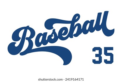 Baseball 25 text effect vector. Editable college t-shirt design printable text effect vector.