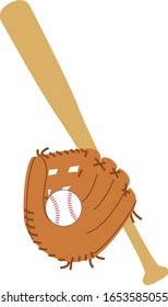 baseball 3 tools illust set