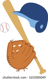baseball 4 tools illust set