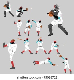 Baseball action play home run lots of pose and position action