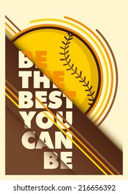 Baseball Advertising Poster Design. Vector Illustration.